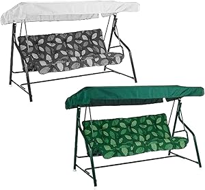 Sevenmore Garden Swing Chair Canopy Cover 84x48 x7.1 Garden Swing Chair Canopy Spare Patio Cover Waterproof Replacement