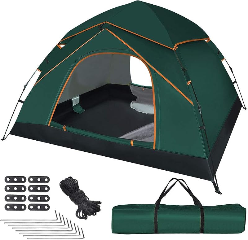 GEEDIAR Automatic Pop Up Tent 3-4 Person Waterproof UV 210T 210D Carry Bag