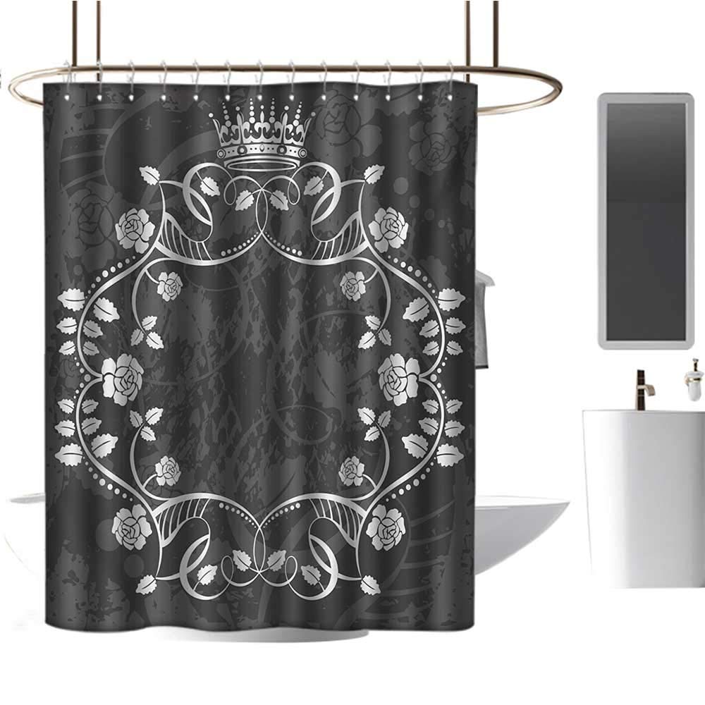 Dark Grey Shower Curtain Dimgrey Black Brown 60 X 72 Inches Extra Wide