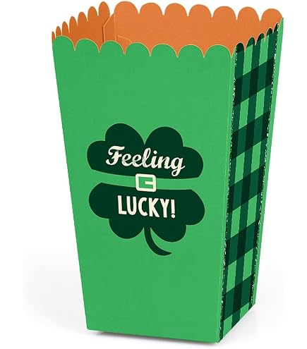 12 Stück St. Patrick's Day Popcorn-Boxen – Grüne Kleeblatt-Deko, Für Partys, Als Geschenktüten Oder Fotoprops