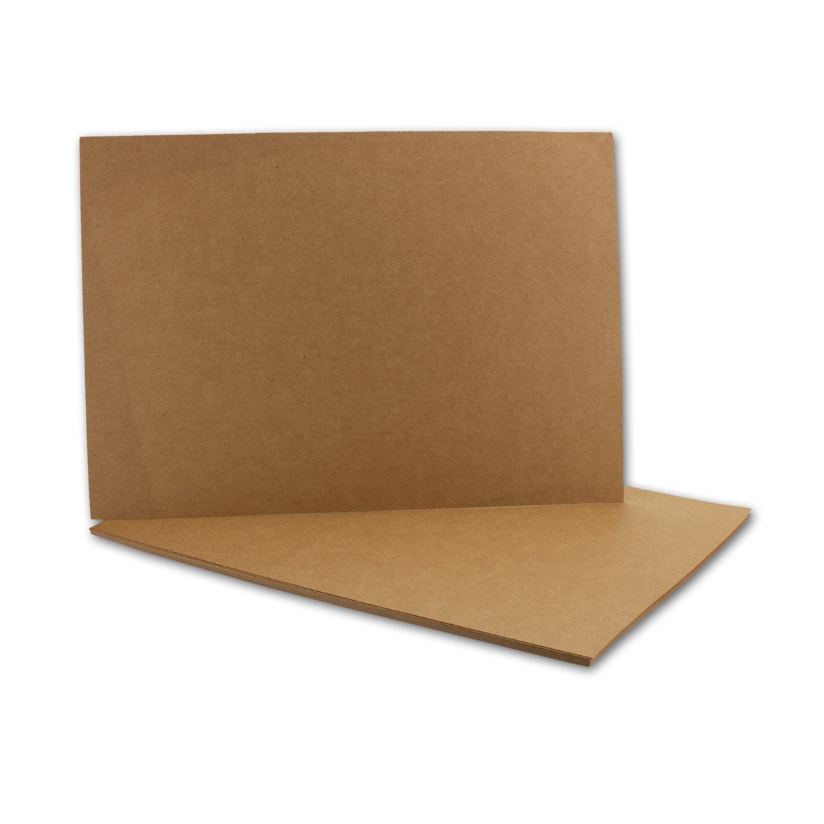 Kraft paper cards in brown DIN A6 285g/m² g/qm 25 Stück brown