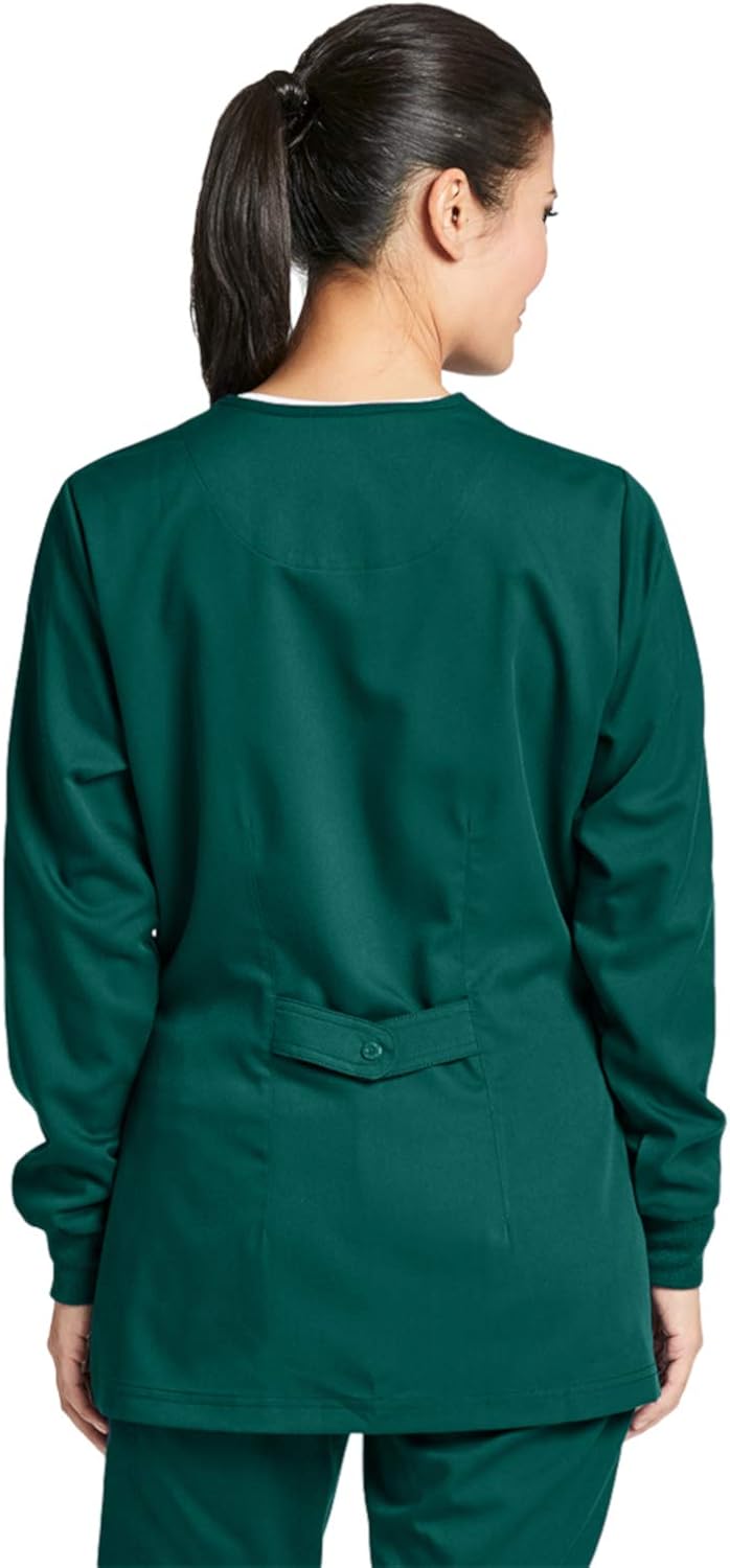 Grey's Anatomy 4-Pocket Warm-Up for Women– Classic Fit Medical Scrub Jacket: Clothing