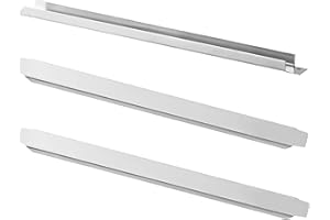 FOLKSFIELD 12" Stainless Steel Steam Table Adapter Bars – Hotel Pan Divider for Full & Fractional Size Pans, Commercial Food Service Use (3, 12-inch Long)