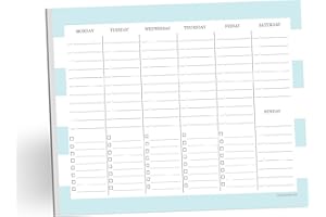 Weekly Planner Notepad by Kahootie Co- Daily Agenda and To-Do List, Large 8.5" x 11" Desk Pad, 50 Undated Pages For Work, School and Personal Organization (TEAL)