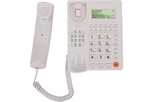 GOWENIC Corded Landline Phone with Caller ID, Landline Phones for Home Office, Large Key Telephone with Speaker, Corded Phone