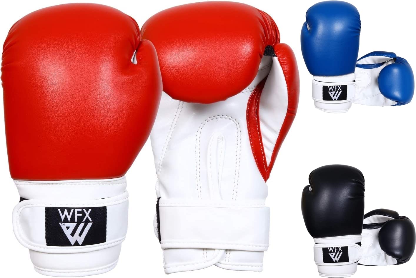 Photo 1 of Kids Boxing Gloves for Martial Arts Sparring Junior Mitts Heavy Duty Leather MMA Training Punch Bag Gloves Striking Muay Thai Kick Boxing Boys and Girl (Red, 4OZ)k