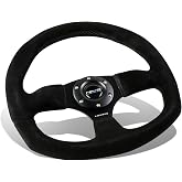 NRG Innovations RST-009S Race Style Suede Leather Steering Wheel with Black stitch