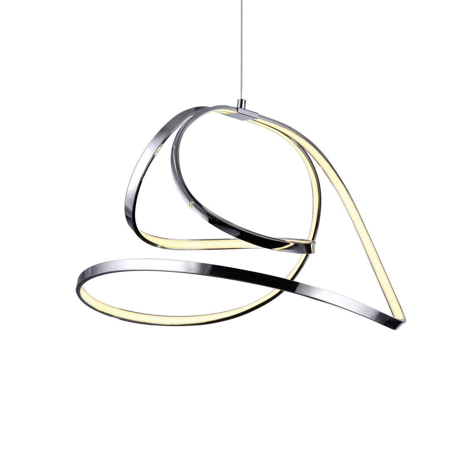 Mimax Lighting Shine 5 – Hanging lamp, Aluminium, 48 W, 50 x 55 x 120 cm, Silver