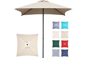 Trenovo 4.9 ft Patio Umbrella - Small Outdoor Table Umbrella with 4 Reinforced Ribs, UV Protection & Waterproof Pool Umbrella for Deck, Balcony, Garden, Lawn, Backyard, Market