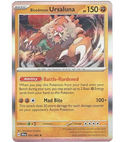ursaluna v pokemon card value Amazon.com: Ursaluna V 102/195- Silver Tempest - Pokemon Ultra Rare Card