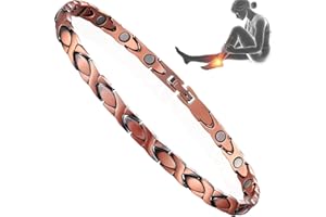 UtenoTureH Copper Magnetic Bracelet Anklet, Magnetic Anklets for Women's Copper Jewelry with Adjust Tool
