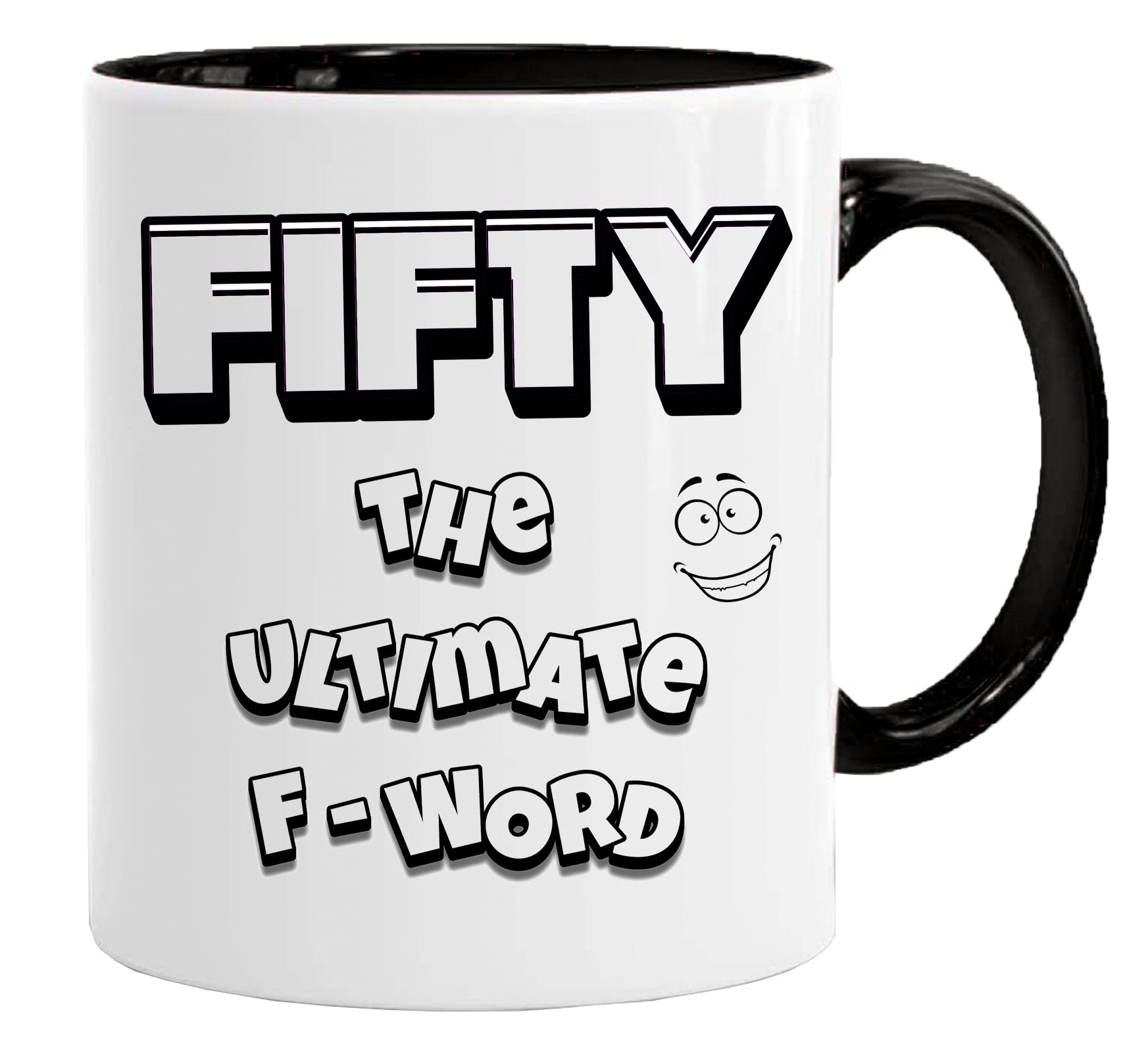 50 The Ultimate F Word - Fun Ceramic Coffee Tea Mug - Perfect Valentine's/Easter/Summer/Christmas/Birthday/Anniversary Gift