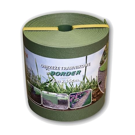 Rasenkante Kunststoff grün Beetumrandung Mähkante Beeteinfassung Rasenbegrenzung Raseneinfassung Beetbegrenzung 6mx15cm