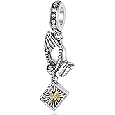 Tajuxa Praying Hands Charm 925 Sterling Silver Christian Charms Serenity Prayer Jewelry Gifts for Women