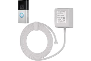 WSVOLLIS 18V500mA doorbell Power Adapter Long 16.4ft Cord ，Video Doorbell Transformer,Compatible with Ring, Nest, Eufy, Wyze, Arlo Wireless Video doorbell (White)