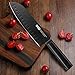 OOU Pro Kitchen 7 inch Chef's Knife High Carbon Black Stainless Steel Sharp Knives Ergonomic Equipment