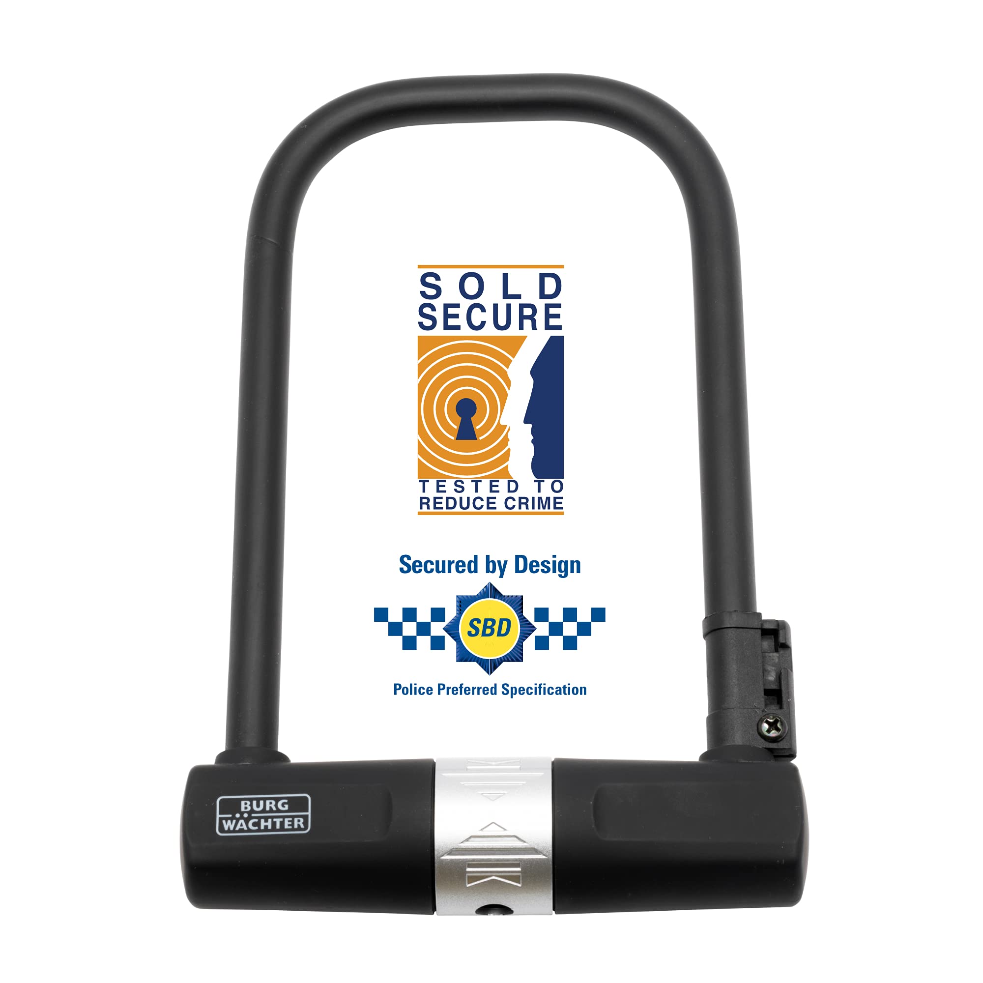 Burg-Wächter 40030 Sold Secure Gold D Lock 1580 HB 165/200, Black, Lightweight — image 1