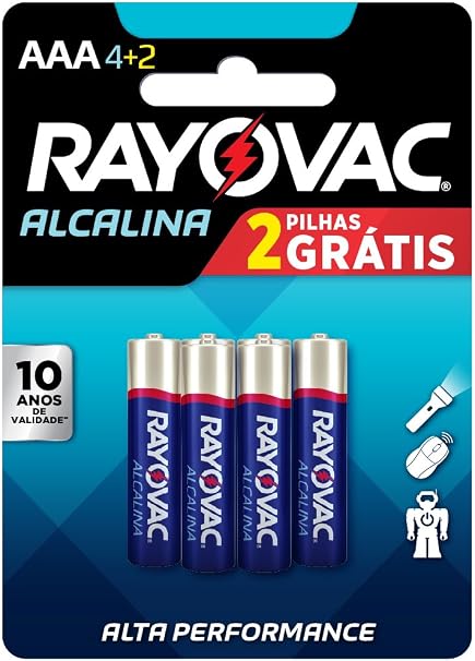 Pilha Rayovac Alc Aaa Palito Lv6pg4 (7896009762000)