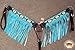 HILASON Western Leather Horse Breast Collar Brown Turquoise Fringesthumb 4