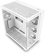NZXT H9 Flow Dual-Chamber ATX Mid-Tower Case White 360mm Radiator Support