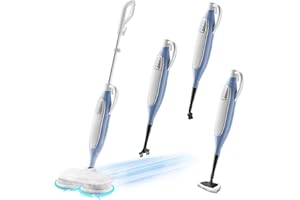 Steam Spin Mop, Floor Scrubber Steam Mop for Hard Floors Deep Cleaning, 2 Washable Mop Pads for Wood Hardwood Laminate Vinyl Tile Marble Floors, Multipurpose Handheld Steam Cleaner, SC1070 by Sandoo