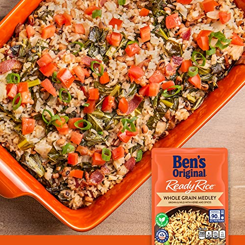 BEN'S ORIGINAL Ready Rice Whole Grain Medley Flavored Rice, Easy Dinner