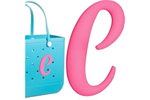 Joez Wonderful Letter Charms for Bogg Bag, Alphabet Lettering Charms, Accessories Inserts for Bogg Bag, Decorative Letter Accessories for Beach Bag Handbag Tote Decoration, Pink