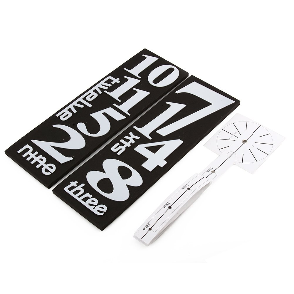 Ejoyous DIY digital wall clock wall sticker Mirror DIY wall clock safe and non-toxic Silver For handicrafts