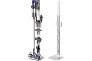 NUKISA Vacuum Stand Compatible for Dyson V15 V12 V11 V10 V8 V7 V6, Bracket Made of Aviation Aluminum Alloy Material Compatible with All Handheld Cordless Vacuum Cleaners, with A Hidden Power Cord Design