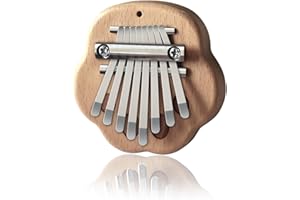 DSSPORT Mini kalimba 8 key thumb piano, african wood kalimba thumb piano for Kids Adults,Finger Piano kalimba musical instruments for Msuic beginners-Paw Shaped