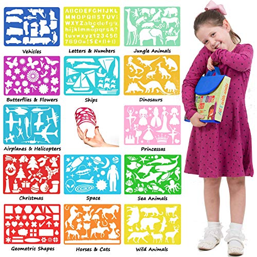1 Drawing+Stencils+Set+Kids+Educational