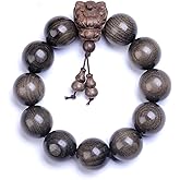 Zen Dear Unisex Burried Ebony Prayer Beads Buddha Buddhist Prayer Beads Meditation Mala Necklace Bracelet