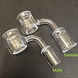 90 Degree 2mm Wall Thick Flat Top Quartz Set, 14 Male