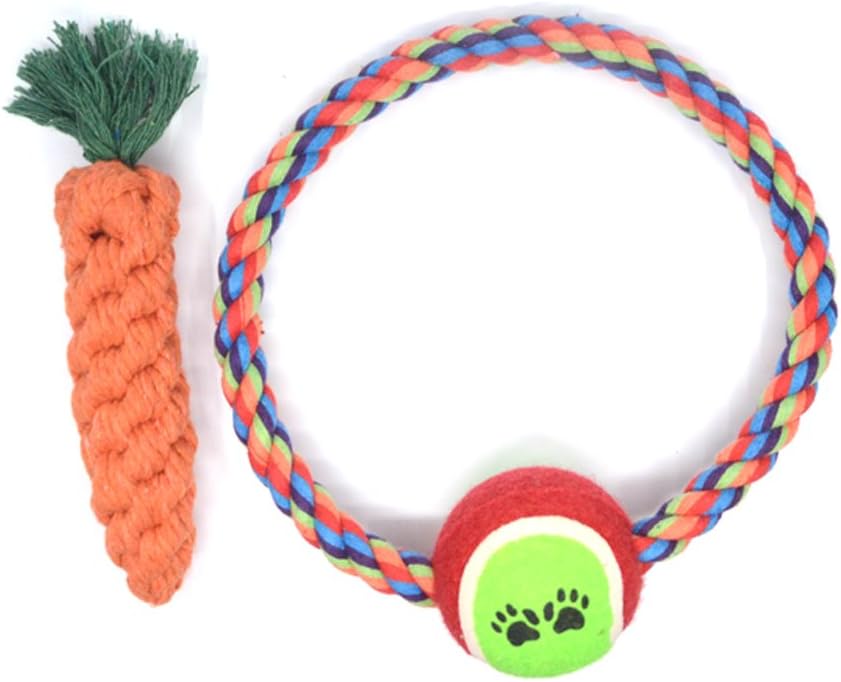 SWIT Dog Toys Set Cotton Rope Balls Chew Toys Set for Small and Medium Dogs