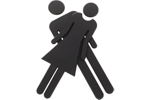 Veemoon Men and Women Toilet Signs Stainless Steel Adhesive Restroom Panels for Washrooms and Public