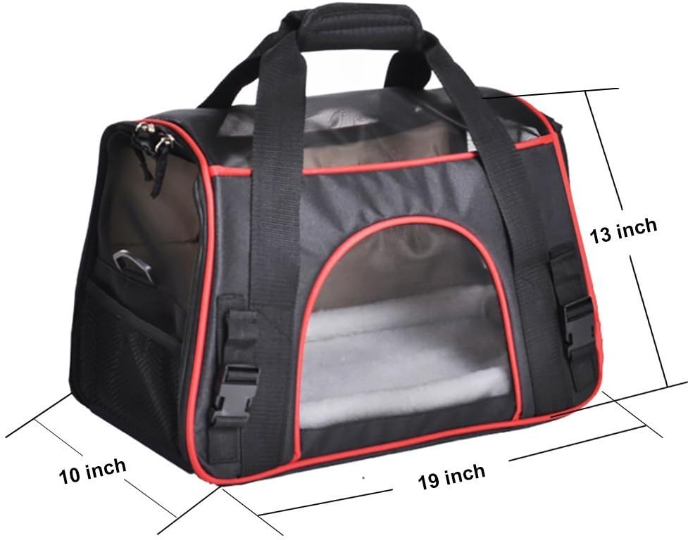 Pet Carrier, PYRUS Soft-Sided Kennel Cab Folding Soft Dog Crate Pet Travel Carrier Bag for Dogs Cats and Puppies ( Black )