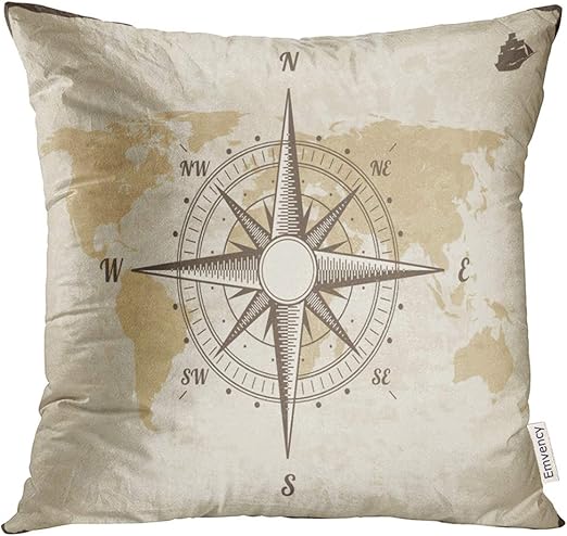 Amazon Com Golee Throw Pillow Cover Brown Antique Vintage