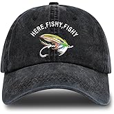 rofiowa Fishing Adjustable Cotton Baseball Cap, Funny Trucker Hat Gift for Men Women Grandpa Dad Fishing Lover Fisherman