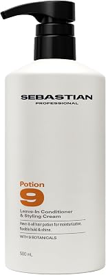 Sebastian Professional Potion 9 – Crème de soin coiffante sans rinçage professionnelle, nourrit, protège et redonne éclat – 500 ml