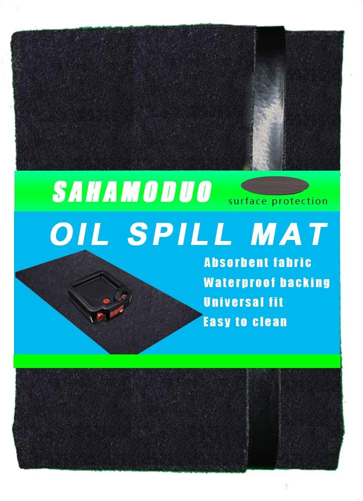Oil Spill Mat (36"x 30"), Premium Absorbent Garage Floor Oil Mat – Reusable – Oil Pad Contains Liquids, Protects Garage Floor Surface: Automotive