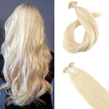 Amazon Com Moresoo 20 Inch Flat Tip Bonded Human Hair Extensions