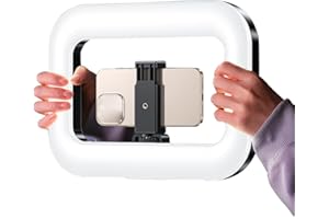 Yunseity Smartphone Video Rig with Light, 20W 240 LED Beads 95 CRI Professional Lighting Kit, with RGB Full Color 2500K 8500K