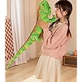 Xshelley Realistic Green Lizard Stuffed Animal Toys, Chameleon Dolls, Reptile Soft Toys Maned Lizards, Wildlife Toys Gifts for Kids (37.4 inches)