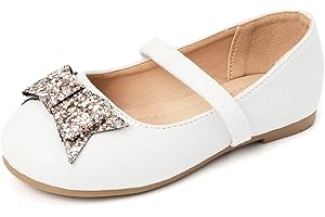 Luffymomo Girls Mary Jane Dress Shoes Party Princess Flats Strap Ballet Dance Shoes Toddler/Little Kid
