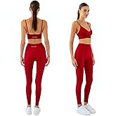 LUVAE Active Wear Sets for Women - 2 Piece Seamless High Waisted Leggings and Sport Bra, Breathable and Comfortable Design