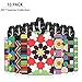 Cool Luggage, MerryNine Personalized Bright Color Mosaic Pattern Durable Travel ID Holder for Suitcase Sports Bags, Set of 10