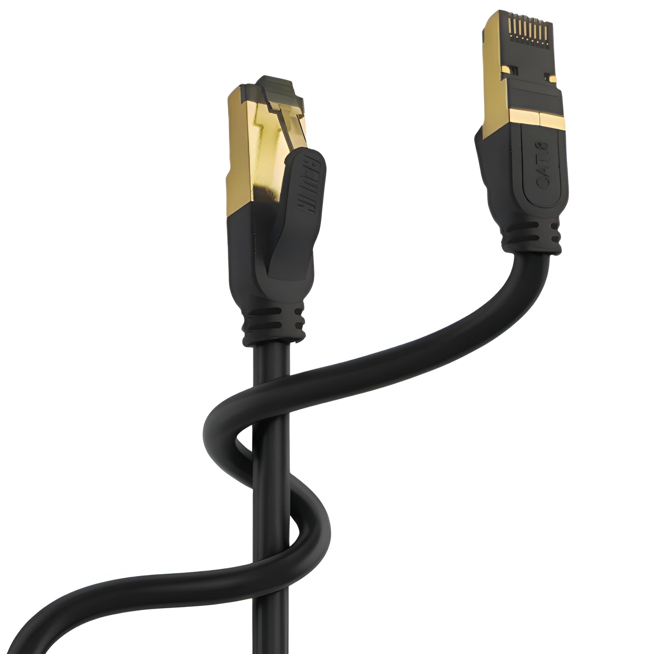 Reulin SSTP Stranded Copper 1.5m Cat 8 Fast High Speed Internet Ethernet Cable 1,5 M 40-G RJ45 LAN Patch Cord For Network Switch Gaming Console Router Modem Smart TV Docking Station PC - 1.5 Metre