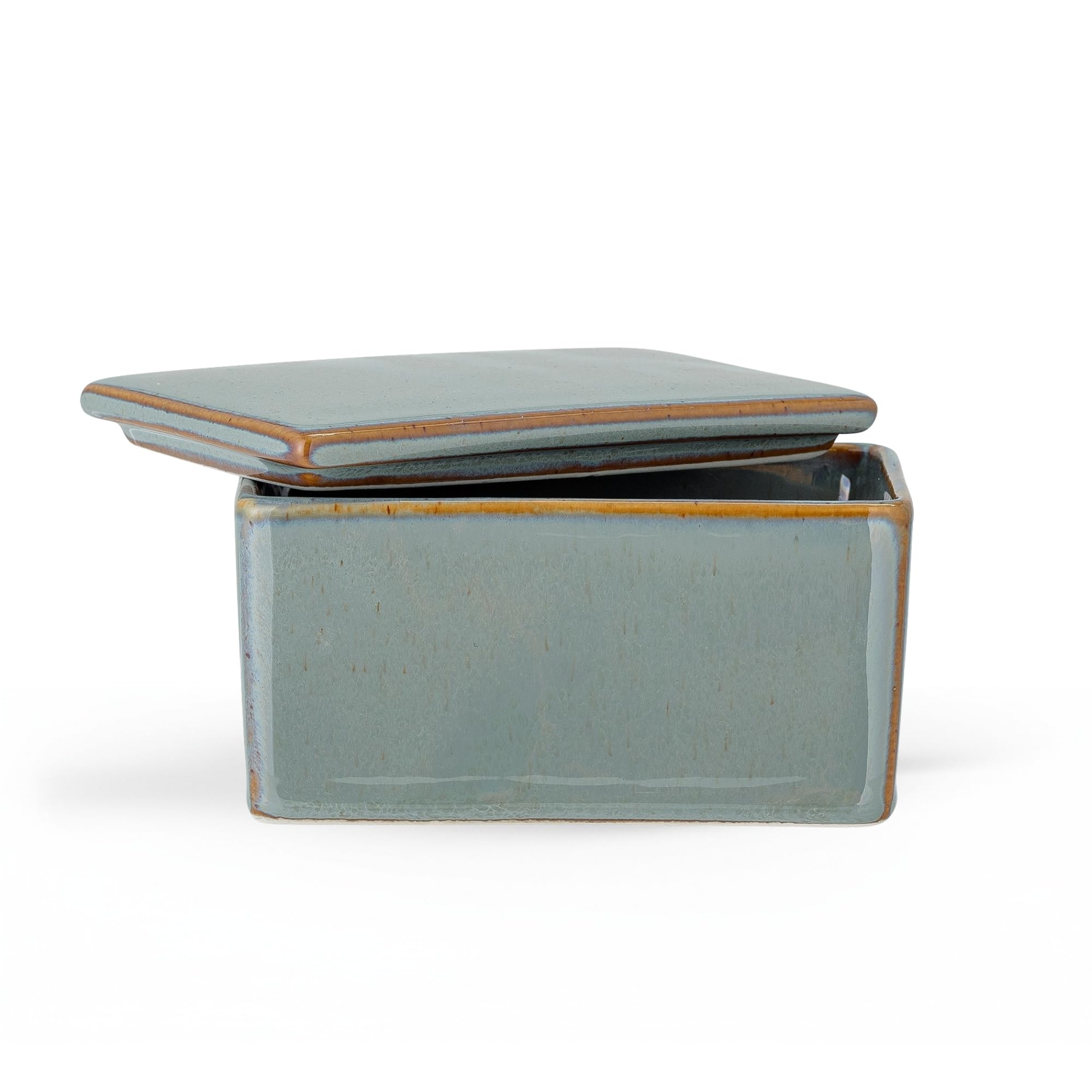 Bloomingville Pixie Green Ceramic Butter Dish