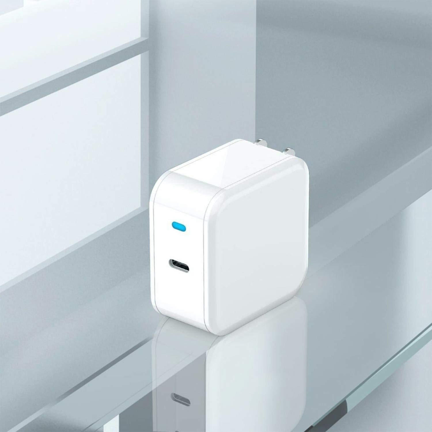 USB C Wall Charger, PD Charger, 30W USB-C Power Adapter Fast Charging with Foldable Plug for iPhone X/ 8/8 Plus, Google Pixel/Pixel C, iPad Pro 2017, MacBook A1534