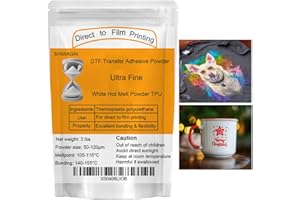 SHIWAGIN Extra Volume 3 lbs Ultra Fine DTF Powder - DTF Transfer Sublimation Powder - Sublimation Powder for Heat Transfer - White Hot Melt Adhesive Powder DTF Supplies for Cotton